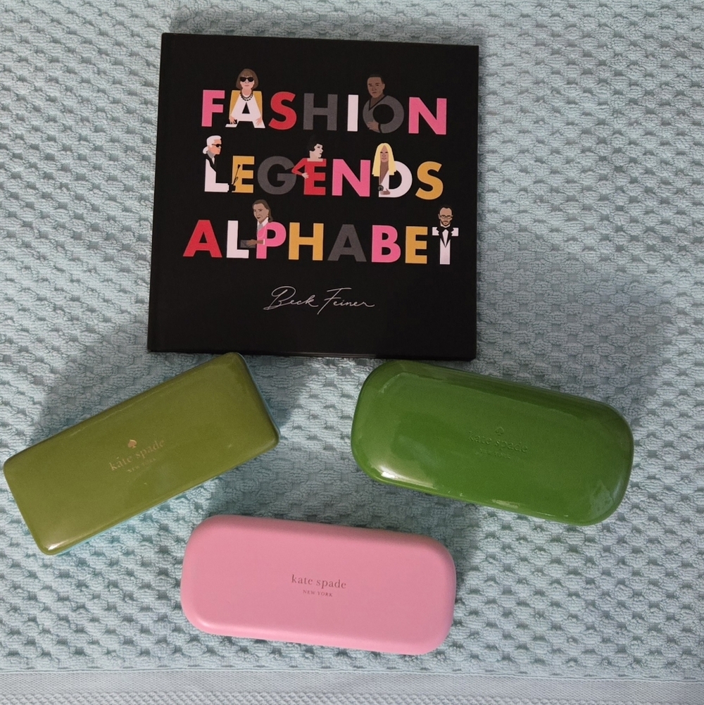 Kate Spade Green and Pink Eyeglass Cases Trio